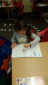 We used our high frequency words in our journals.