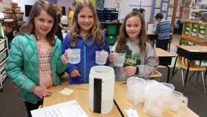 Exploration of equivalent measurements. (16 cups = 8 pints = 4 quarts = 1 gallon)