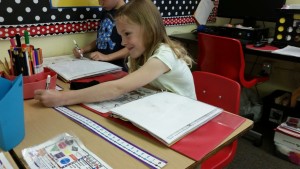 Jumping backwards on the number line for subtraction.