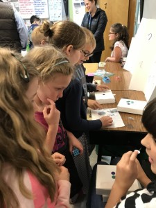 Students visiting the Third/Fourth grade science fair.